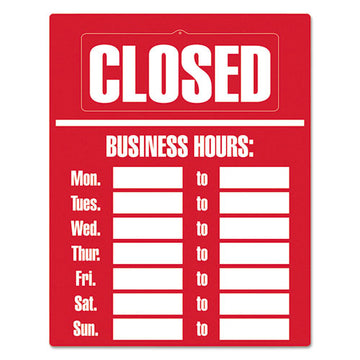 COSCO Business Hours Sign Kit, 15 X 19, Red freeshipping - TVN Wholesale